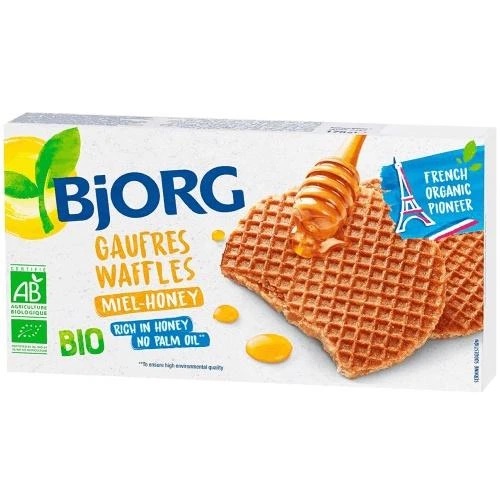 0c0oha7y5t.jpg Вафлі Bjorg Gaufres Honey з медом без пальмової олії 175 г - Зображення 1