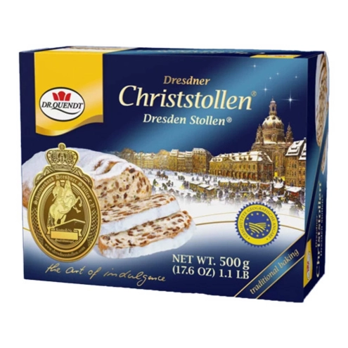 4ih28wwuq2.jpg Штолен Dr.Quendt Dresdner Christstollen у коробці 1000 г - Зображення 1
