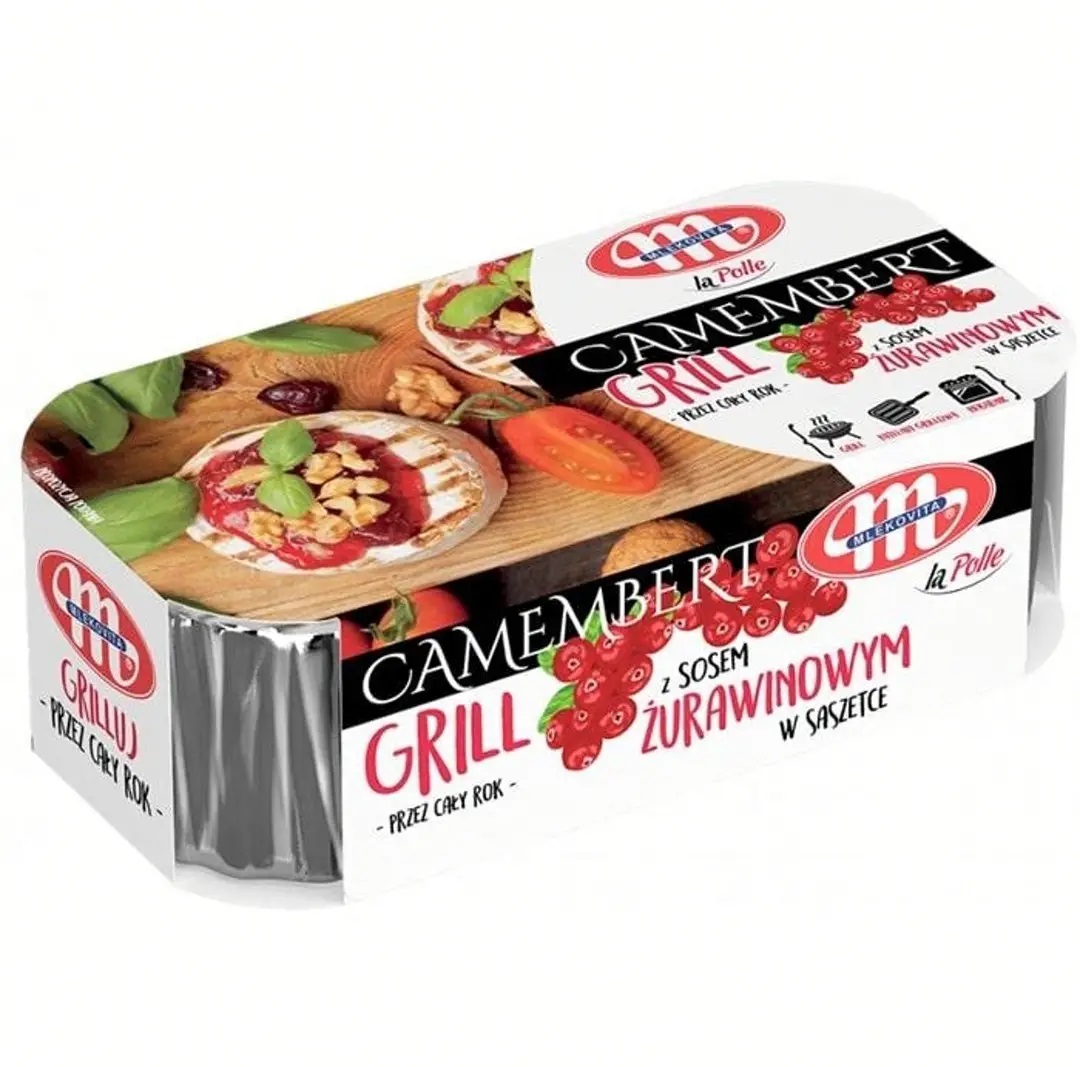 e00i7xanfy.jpg Сир Mlekovita Camembert Grill Камембер гриль з журавлиною 230 г — изображение 1