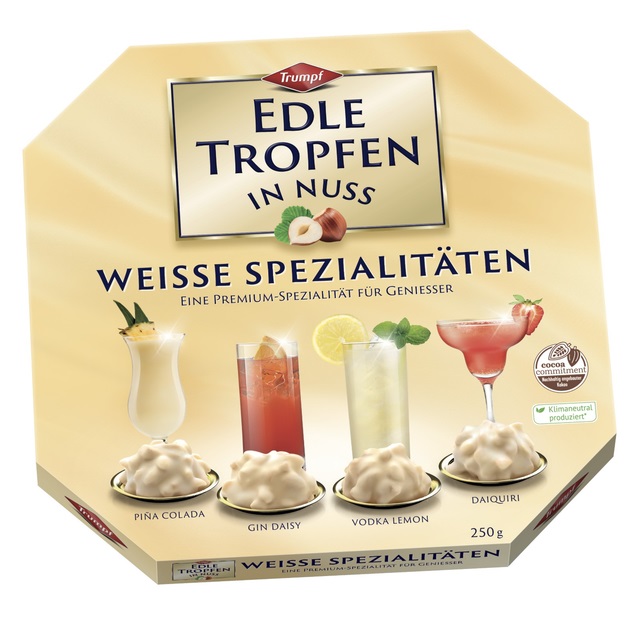 ges88qg4f5.jpg Шоколадні цукерки Edle Tropfen Weisse Spezialitaten 250 г - Зображення 1