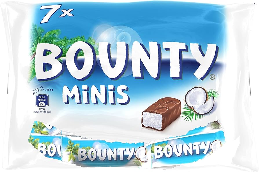 hah40zotch.jpg Шоколадні батончики Bounty minis 7 шт 227 г — изображение 1