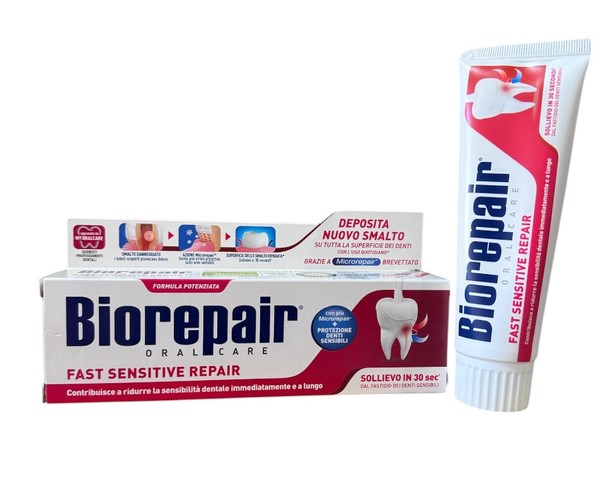 myzzzmyxjk.jpg Зубна паста Biorepair fast sensitive repair ( для чутливих) 75 мл - Зображення 1