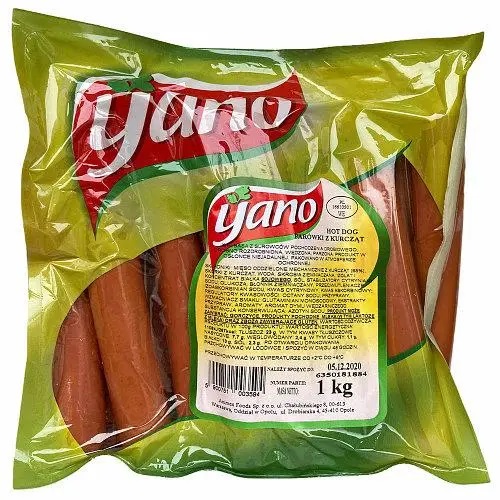 oj7gw8tznt.jpg Сосиски Yano курячі 1 кг - Зображення 1