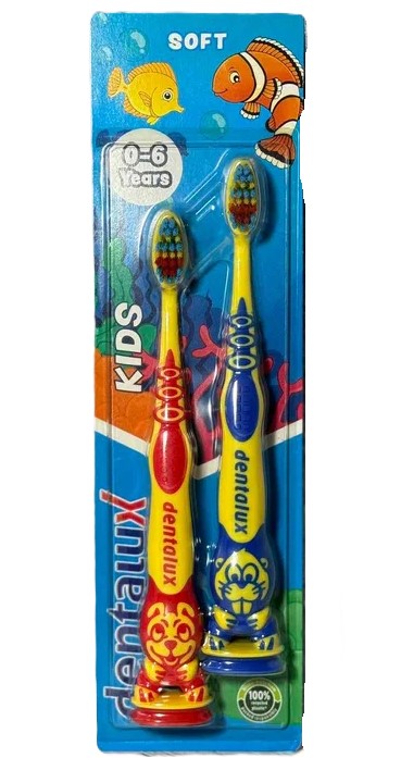 qe54und7m0.jpg Набір зубних щіток Dentalux дитячих 0-6 років soft 2 шт. - Зображення 1