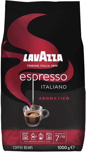 ukiwmep8p2.jpg Кава в зернах Lavazza Espresso Italiano Aromatico 1 кг - Зображення 1