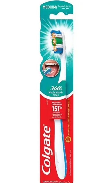 x8wjy92fgf.jpg Зубна щітка Colgate 360 Medio - Зображення 1