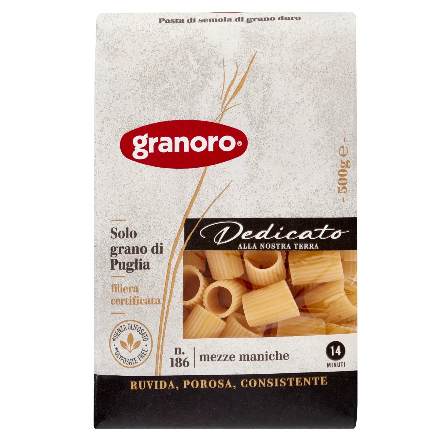 0e04lkpu8u.jpg Макарони Granoro Mezze Maniche Dedicato № 186 500 г - Зображення 1