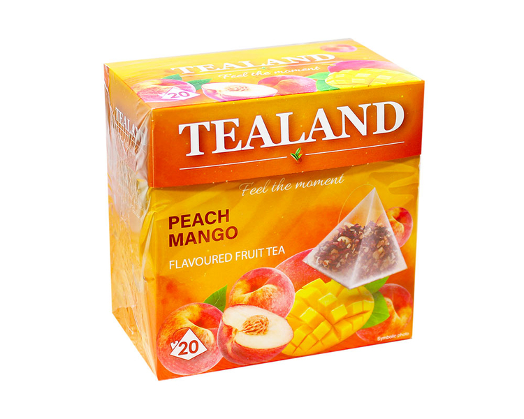 0ebkazvu4r.jpeg Чай в пакетиках Tealand манго, персик 40 г пірамідка - Зображення 1
