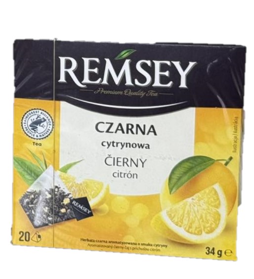 0qhpnkew5j.jpg Чай в пакетиках Remsey лимон 34 г 20 шт - Зображення 1
