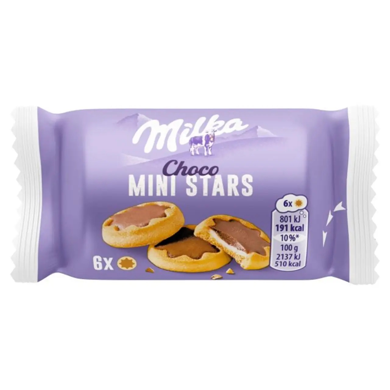 0x8ptf0d34.jpg Печиво Milka Choco Mini stars зірка 37.5 г - Зображення 1