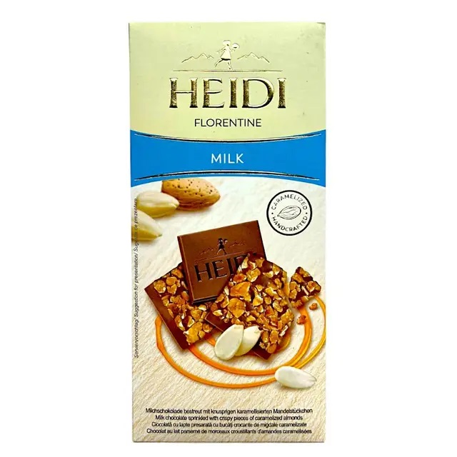 1aqyrqc1dg.jpg Шоколад Heidi молочний з шматочками мигдалю 100 г - Зображення 1