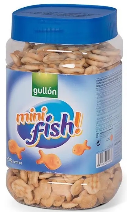 1n34tqgly4.jpg Печиво Gullon mini Fish у формі міні рибок 350 г — изображение 1