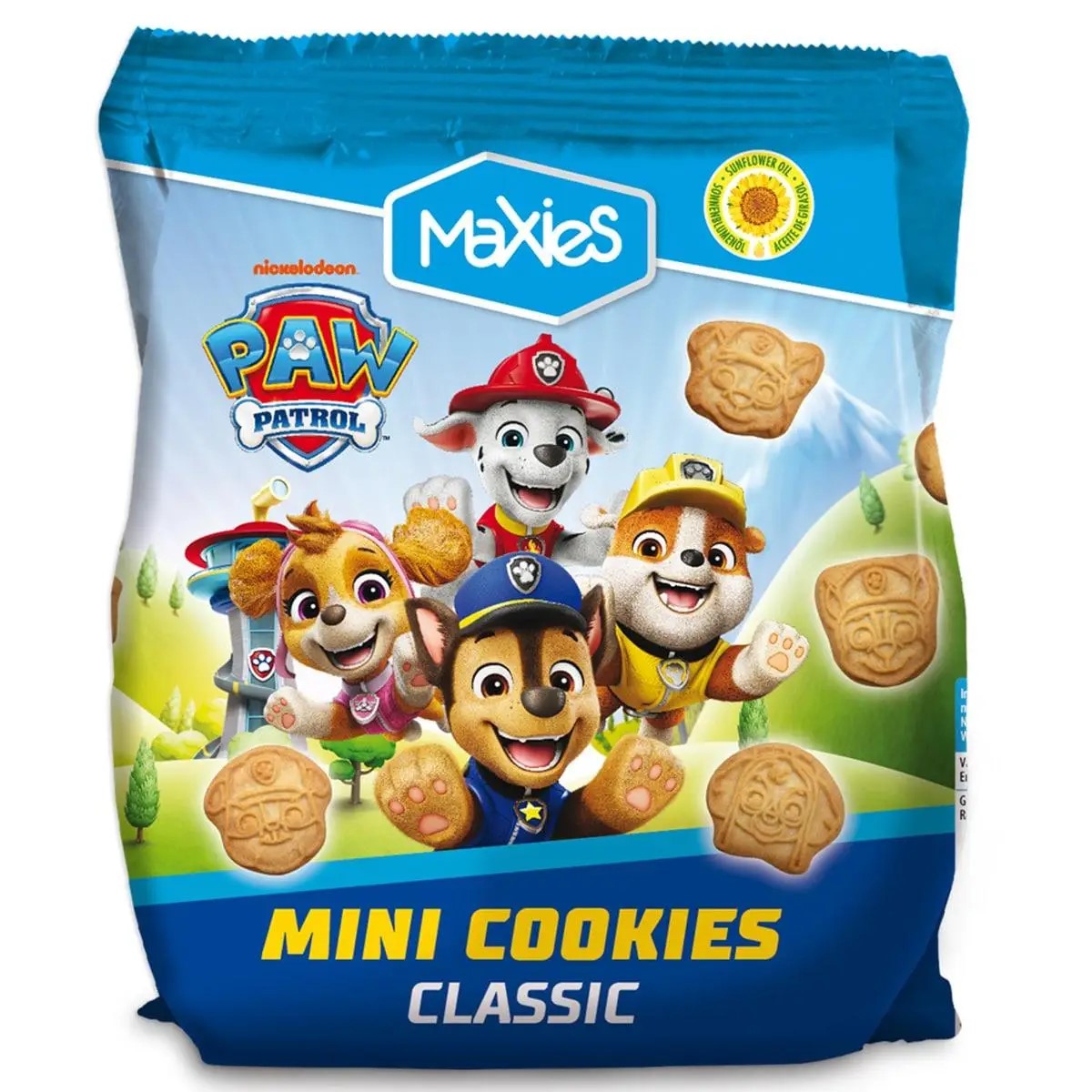 2xh8wo0t14.jpg Печиво Maxies Міні Щенячий Патруль ваніль 250 г - Зображення 1