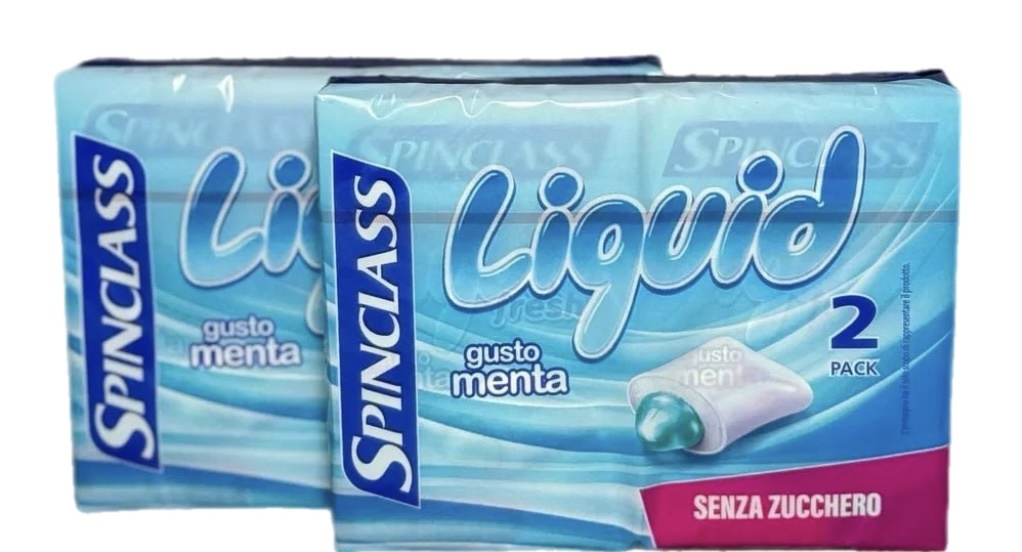 4m7e2ma6ml.jpg Жуйка Spinclass Liquid Gusto Menta з начинкою без цукру 2*32.7г - Зображення 1