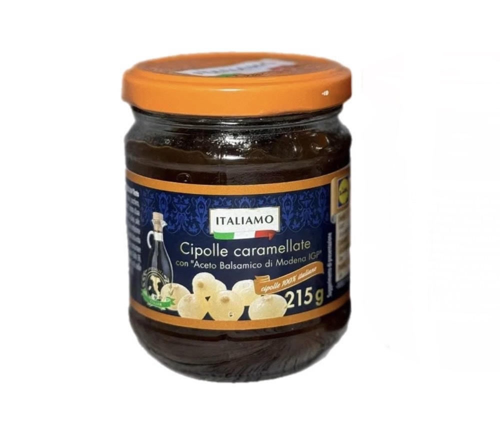 51v2o22so8.jpg Карамелізована цибуля Italiamo cipolle caramellate з оцтом 215 г - Зображення 1