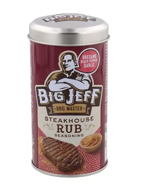 579ko7ssup.jpg Приправа до м'яса Big Jeff Steakhouse до стейку 100 г - Зображення 1