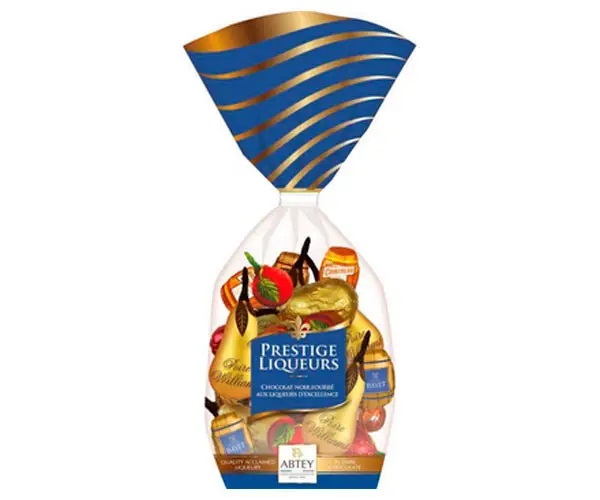 5aw7a6c3qv.jpg Шоколадні цукерки ABTEY Sachet Prestige Liqueurs наповнені фруктовими лікерами у пакеті 200 г - Зображення 1
