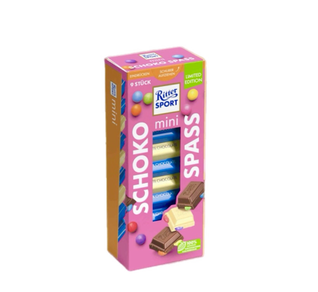 5ixc9wi2ac.jpeg Мікс шоколадок Ritter Sport Schoko Spass 150 г 9 шт — изображение 1
