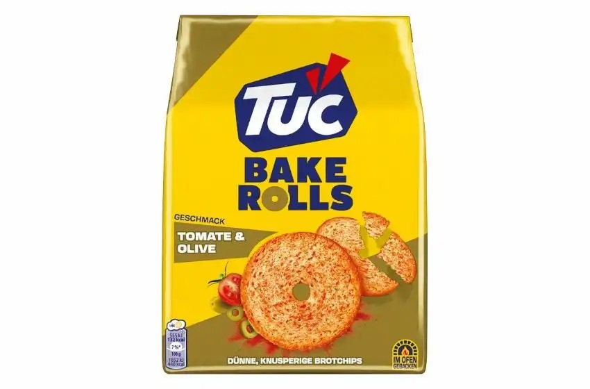 5rt216nu47.jpg Сухарики Tuc Bake Rolls з томатами та оливками 150 г — изображение 1