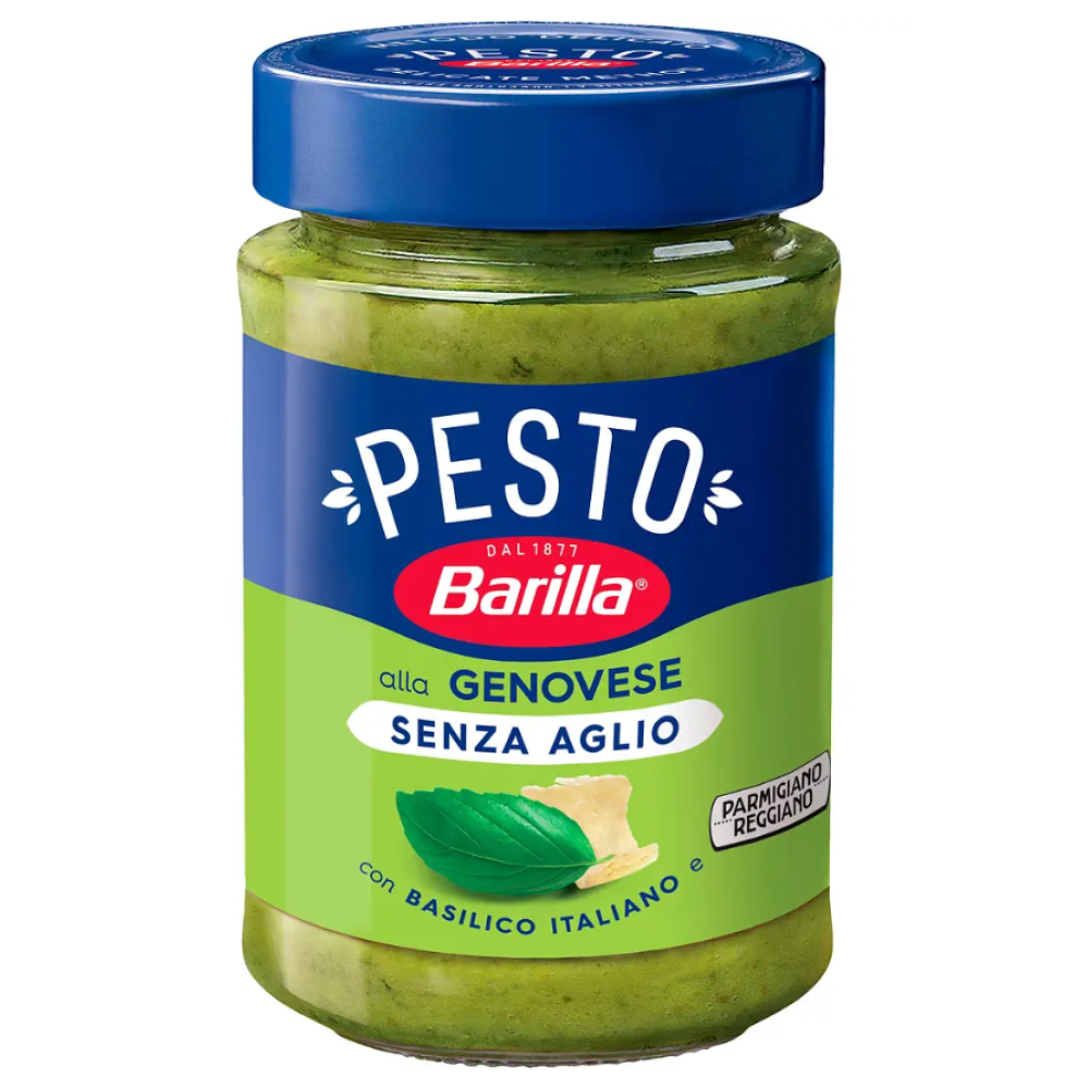 69sftaqxww.png Соус Pesto Barilla Genovese senza aglio без часнику 190 г - Зображення 1