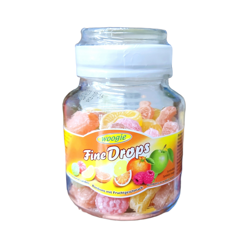 7wjnawj4po.png Льодяники Woogie Fine drops фруктовий мікс 300 г - Зображення 1