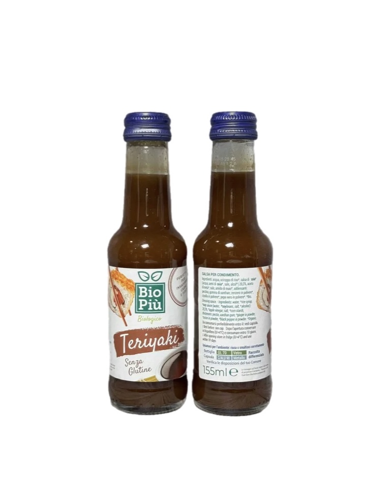8e2dw89hpa.jpeg Соус Teriyaki Bio Piu Теріякі органіний 155 мл Без глютену - Зображення 1