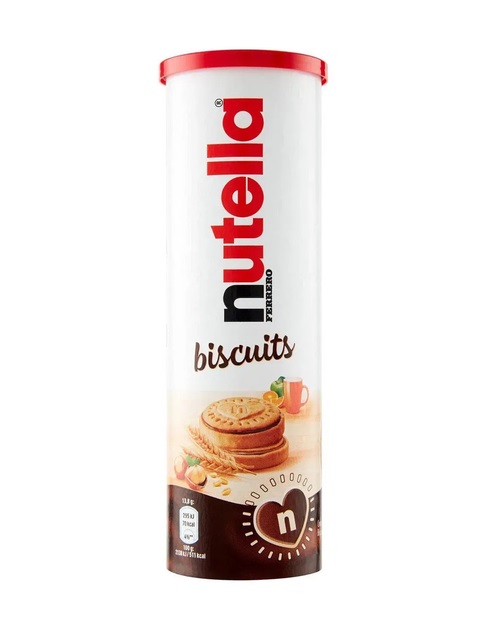 adayrajid5.jpg Печиво Nutella Biscuits з шоколадною пастою 166г в тубусі - Зображення 1
