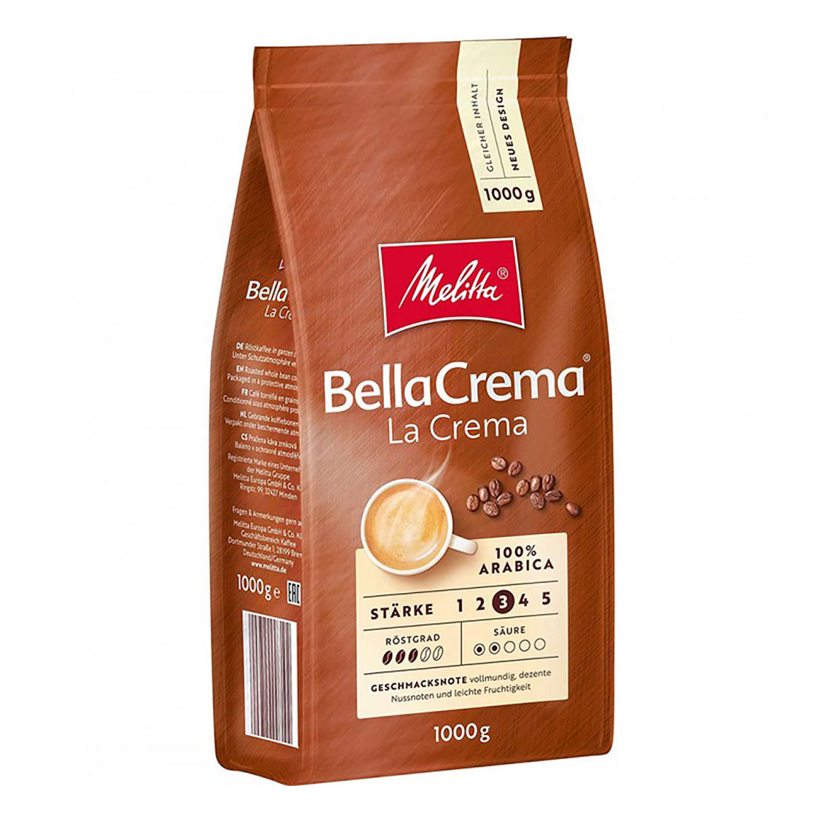 boix4jxajv.jpg Кава в зернах Melitta Bella Crema La Crema 1 кг - Зображення 1
