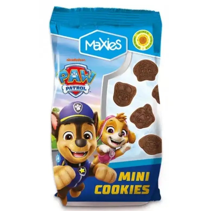 dmnj4jblvu.jpg Печиво Maxies Міні Щенячий Патруль какао 100г - Зображення 1