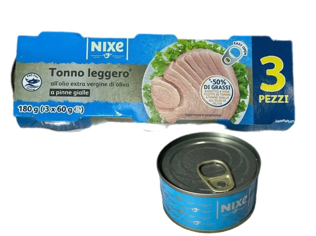 el7g4fgpk2.jpeg Тунець Nixe в оливковій олії 3х60 г - Зображення 1