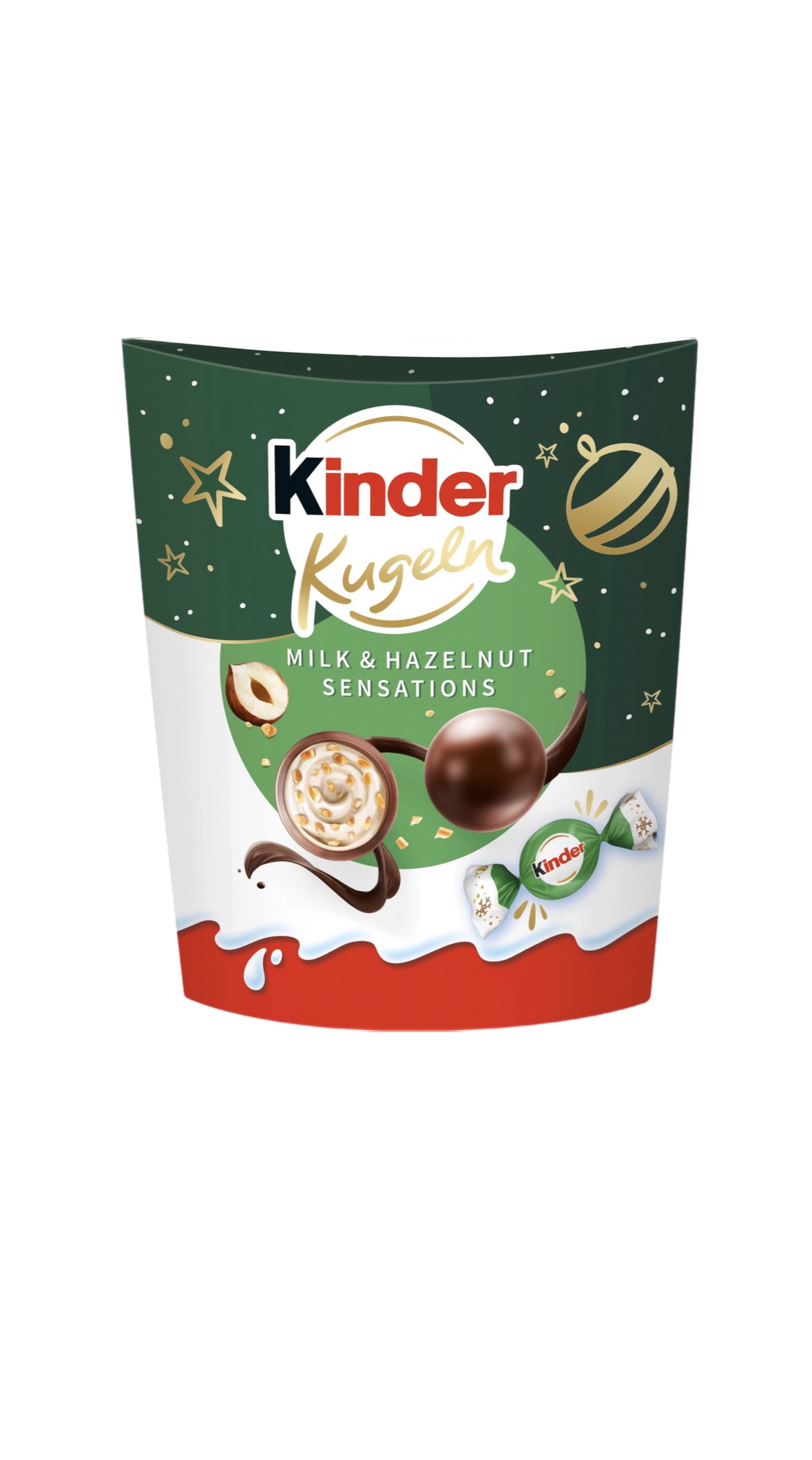 guxfv39yz6.jpeg Шоколадні кульки Kinder Kugeln з молочно-горіховою начинкою 90 г 10 шт. - Зображення 1