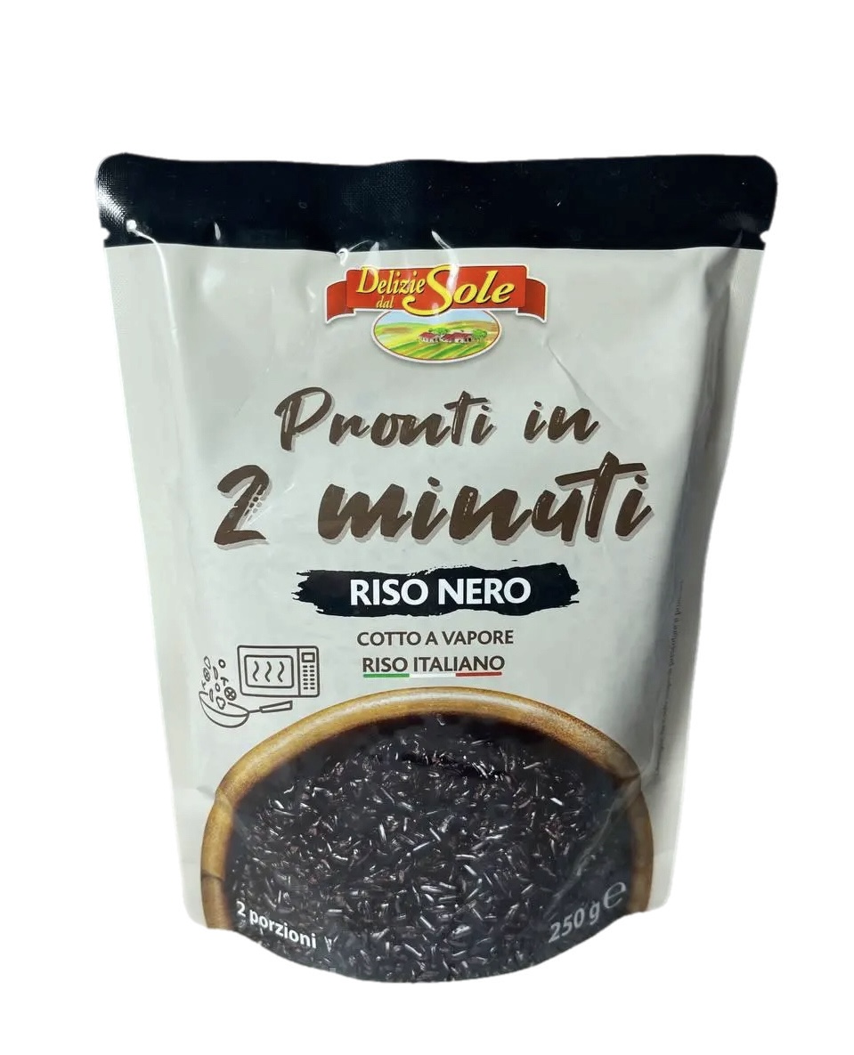 h42vrlckv1.jpeg Рис Deliz dal Sole Riso Nero чорний 250 г - Зображення 1