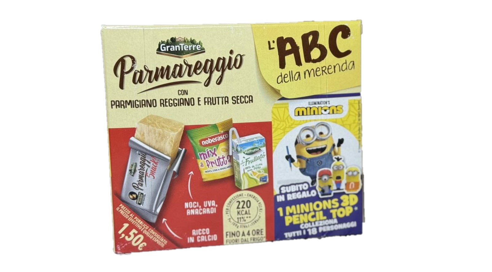 hkcyin3tda.jpg Набір Abc Gran Terre Parmareggio для перукусу con Parmigiano reggiano e frutta secca сир 12 міс 17 г,суміш винограду і горіхів,сік фруктовий 125 мл - Зображення 1