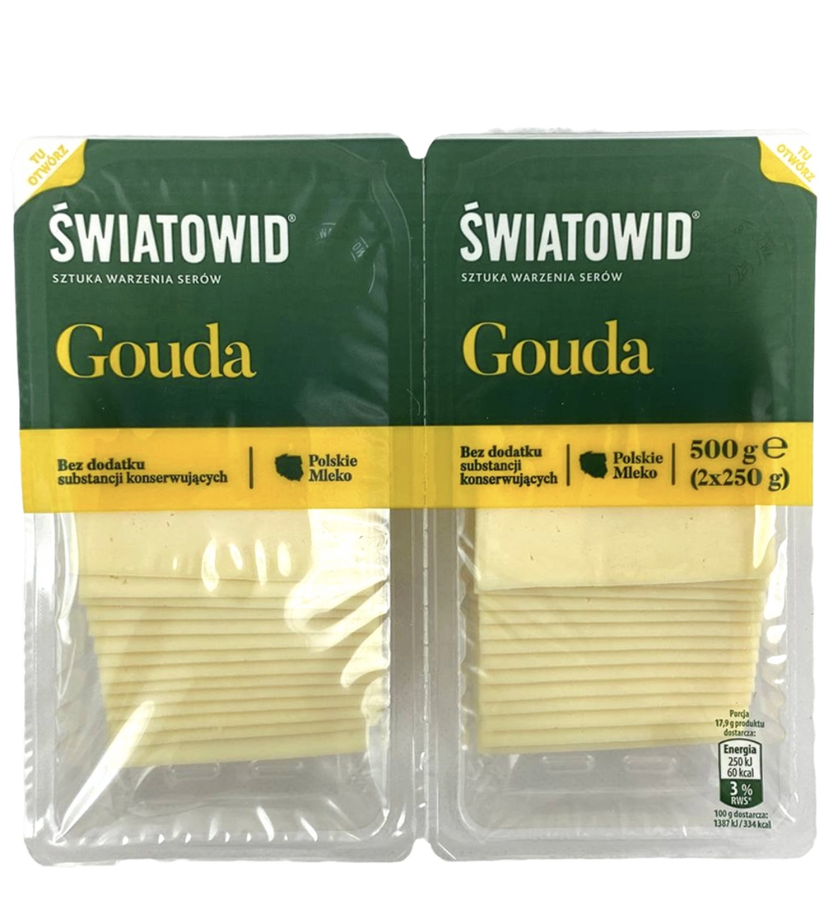 ifqq546p2a.png Сир нарізаний Swiatowid gouda Гауда 2x250 г - Зображення 1