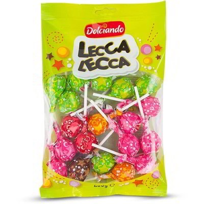 iktcemgwl4.jpg Льодяники на паличці Dolciando Lecca Lecca з фруктовими смаками 250 г - Зображення 1