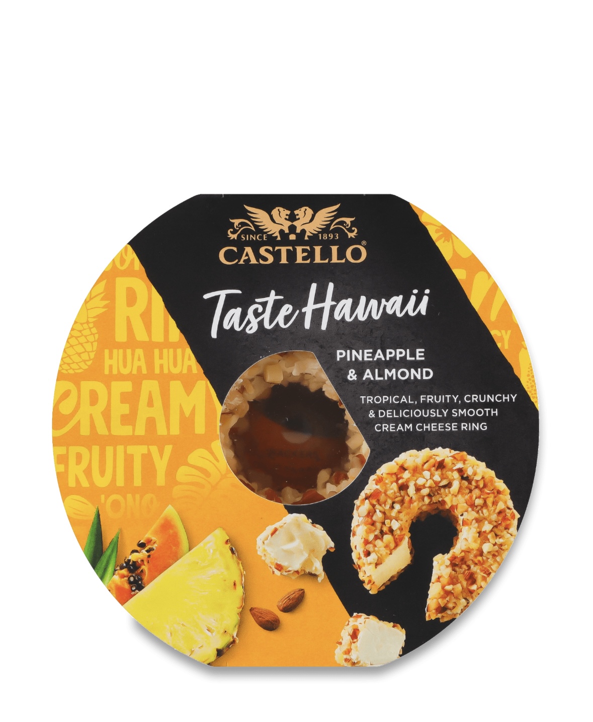 iscscfdxd2.jpeg Крем-сир Castello з ананасом, мигдалем та папаєю 125 г - Зображення 1