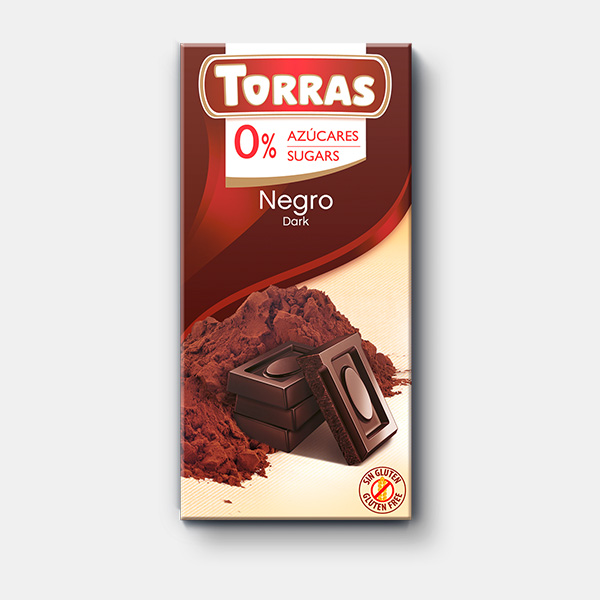 iyakaknboo.jpeg Шоколад Torras чорний 75 г без цукру без глютену — изображение 1