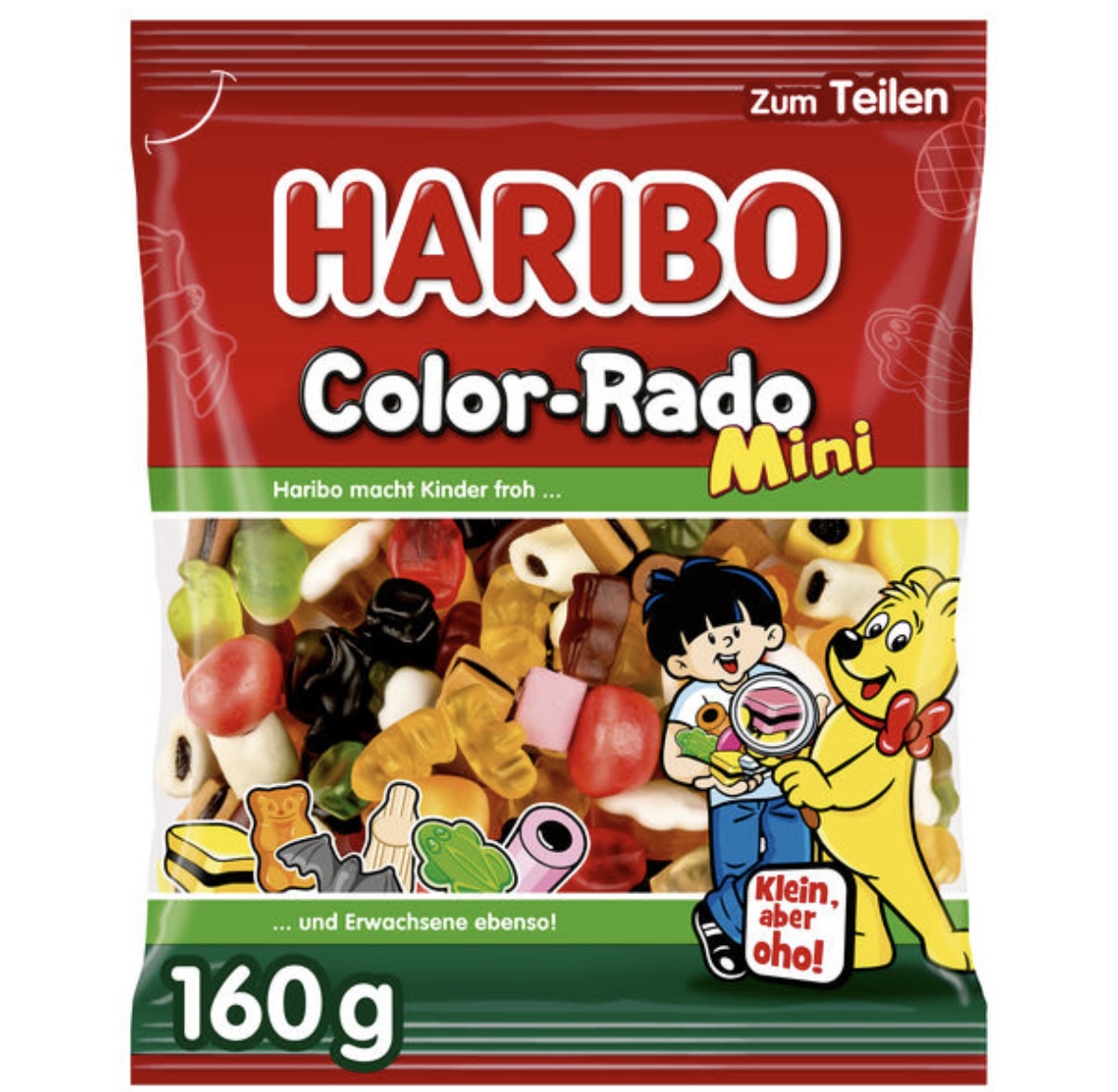 k9iqzyvqlg.jpeg Желейки Haribo Color-Rado mini 160 г - Зображення 1