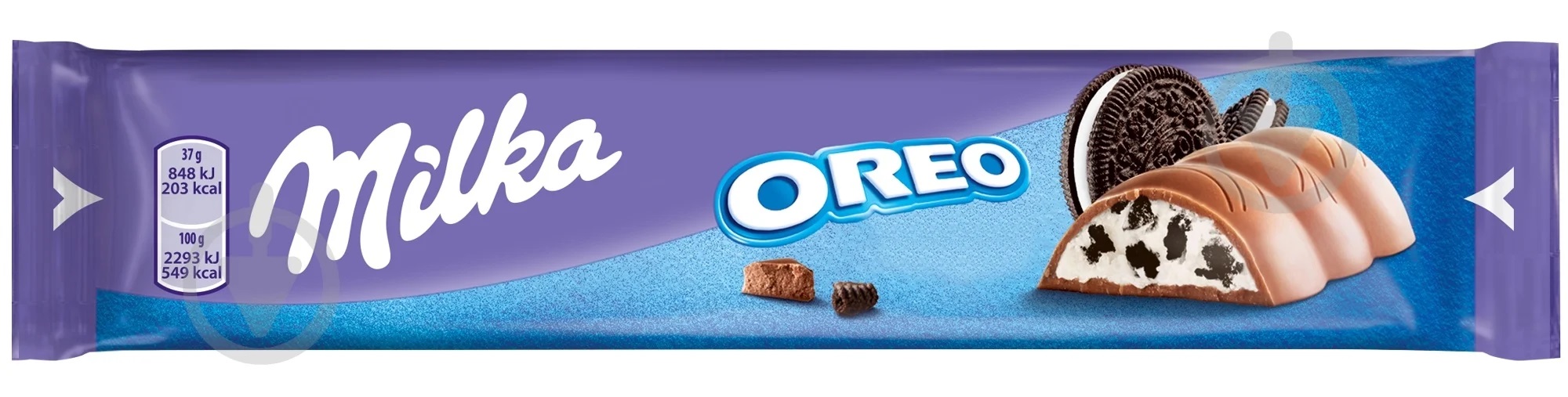 kjx9iv6lsr.jpg Шоколадний батончик Milka Oreo 37 г — изображение 1