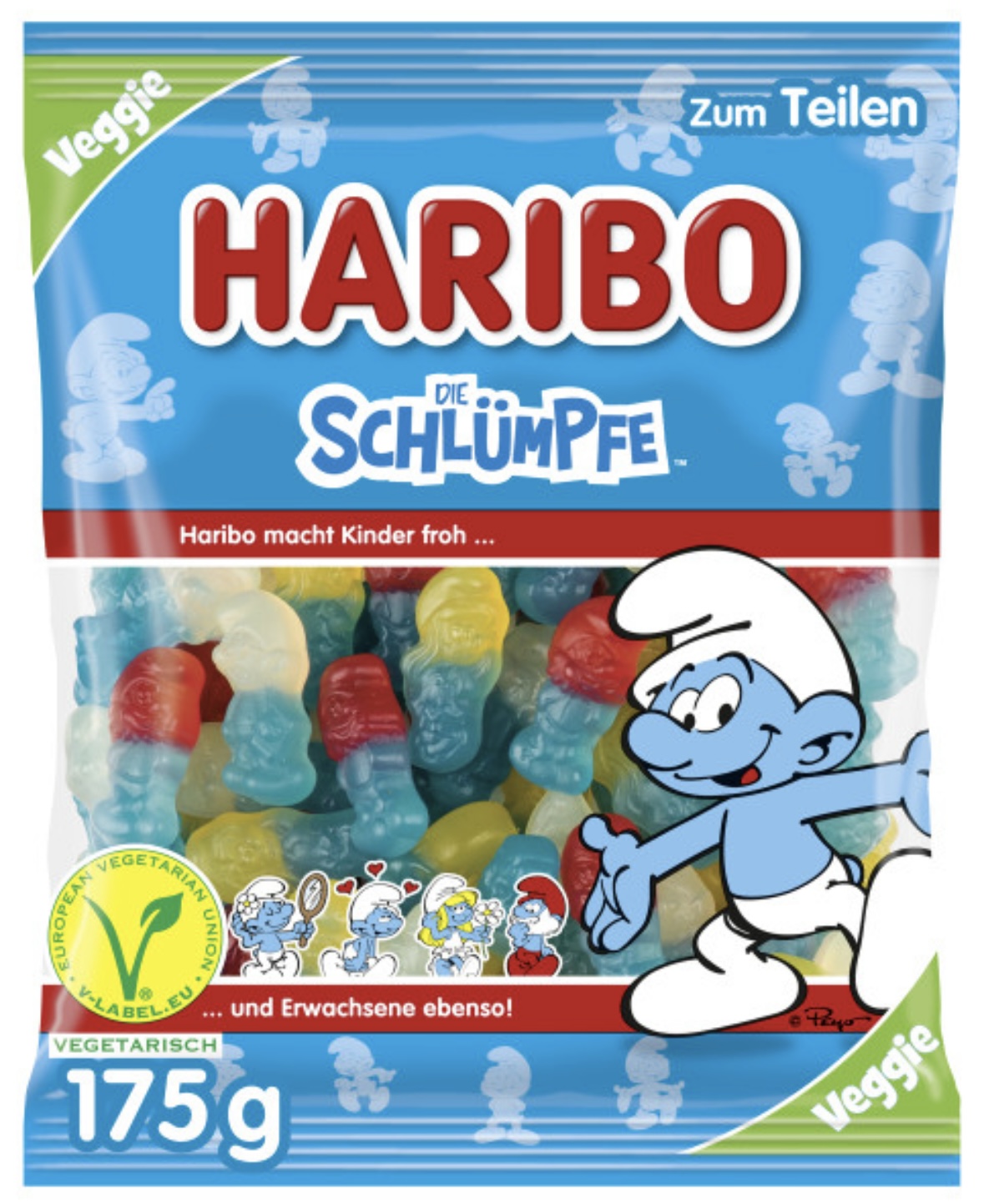 l32cvpincs.jpeg Желейки Haribo schlumrfe 175 грам - Зображення 1