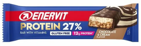 lv8a7dpfvz.png Протеїновий батончик Enervit Protein шоколад і крем 27% без глютену 45 г - Зображення 1