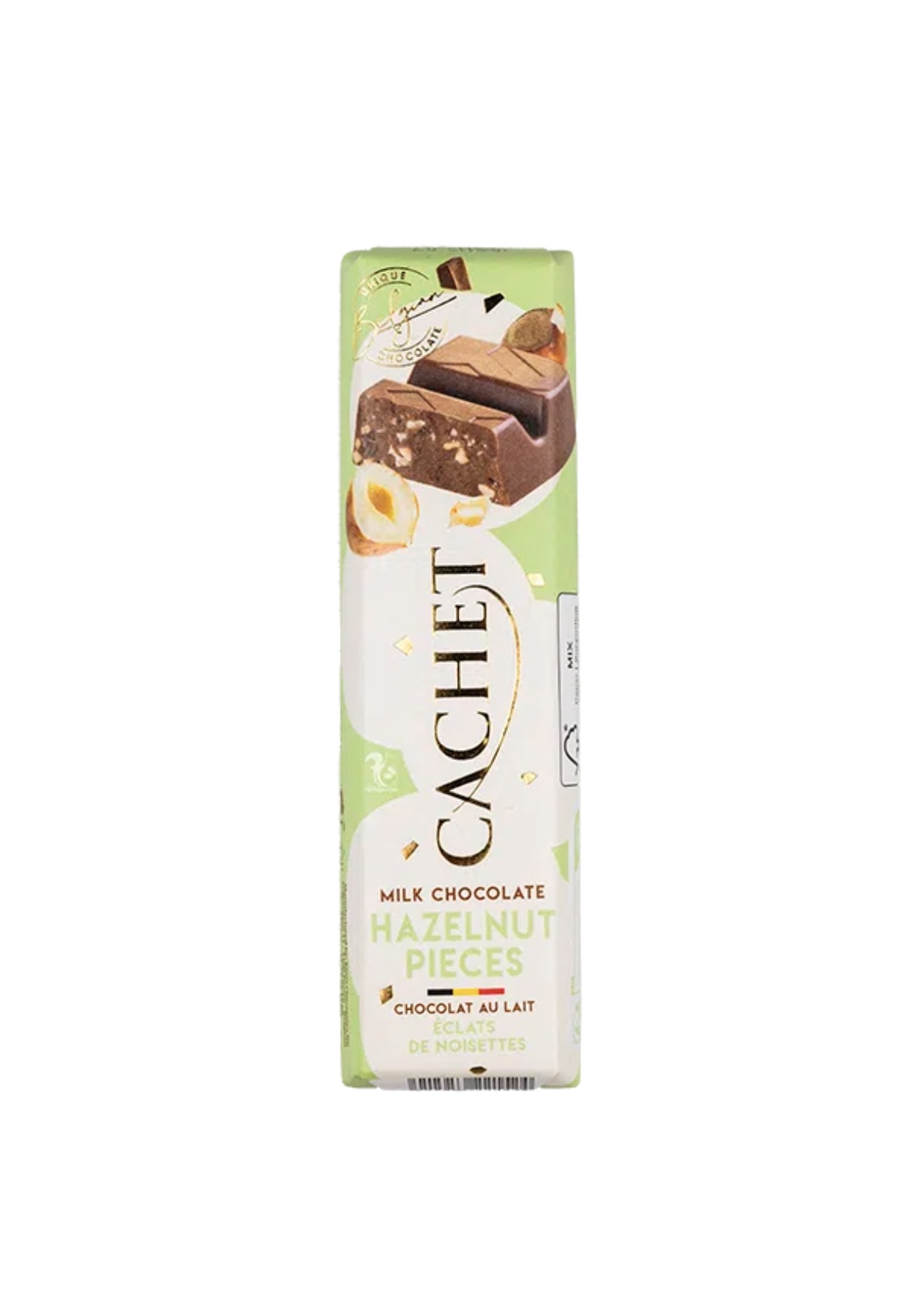 mgb9tqwz78.jpeg Батончик Cachet Milk Choclate Hazelnut Pieces молочний шоколад з горіхом 50 г - Зображення 1