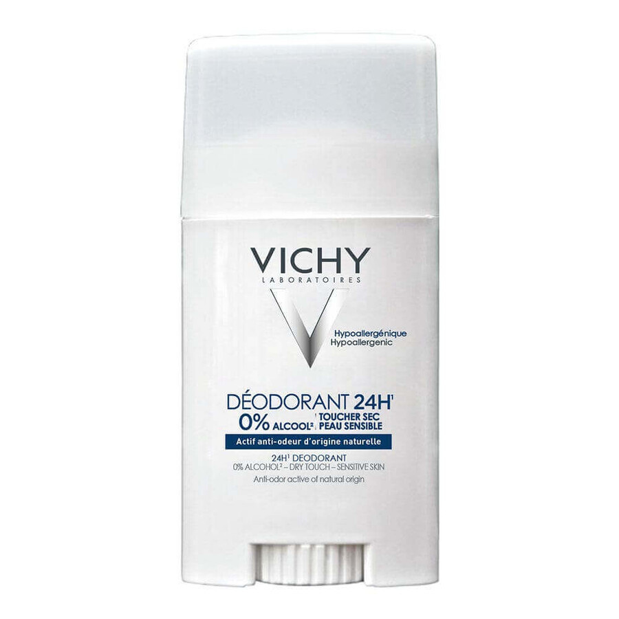 mh7jpkae6m.jpg Антиперспірант Vichy стік 24H без спирту 0 Alcohol 40 мл - Зображення 1