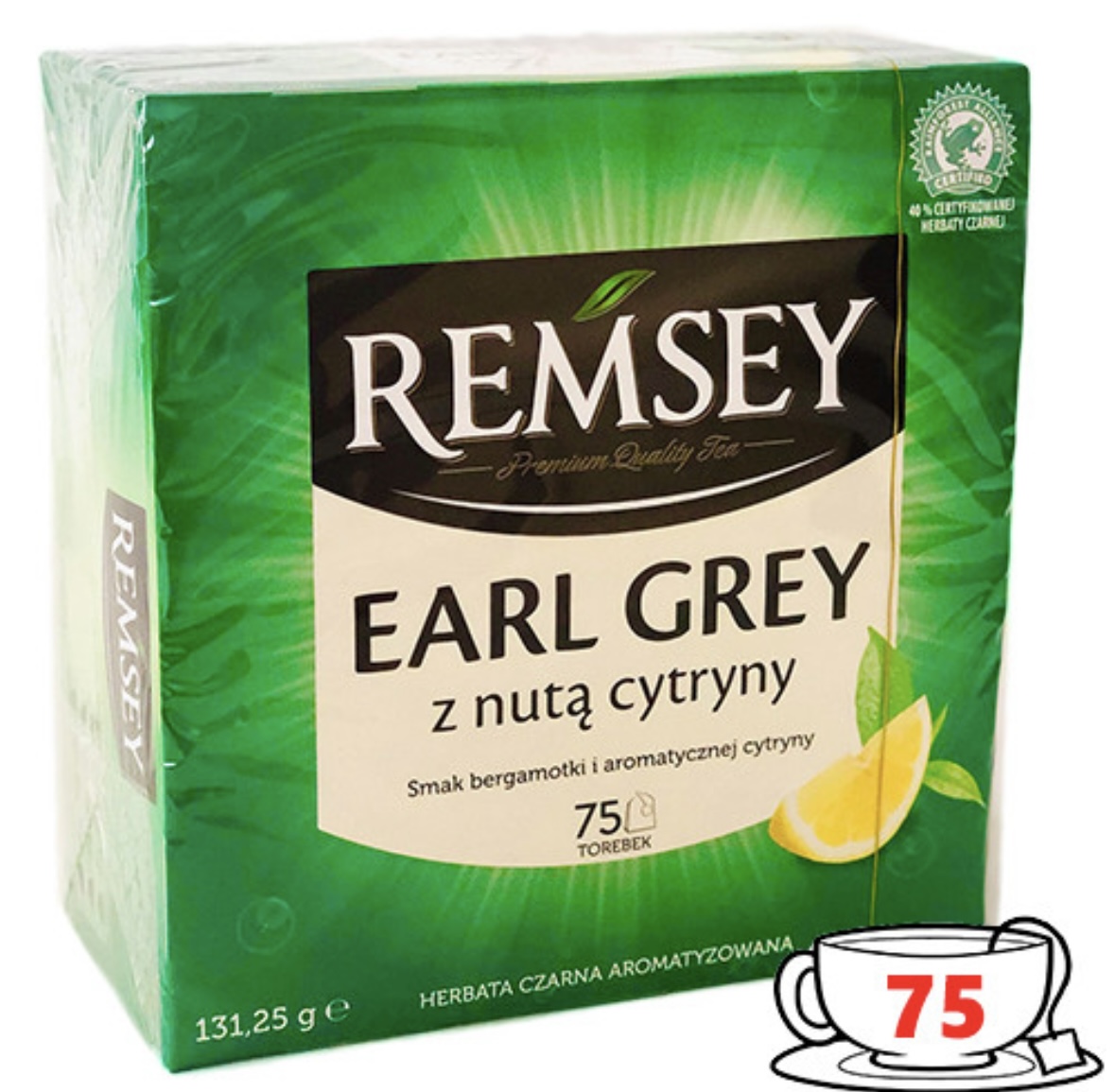 ndcp87pchb.jpeg Чай в пакетиках Remsey зелений early grey 131,25 г 75 шт — изображение 1