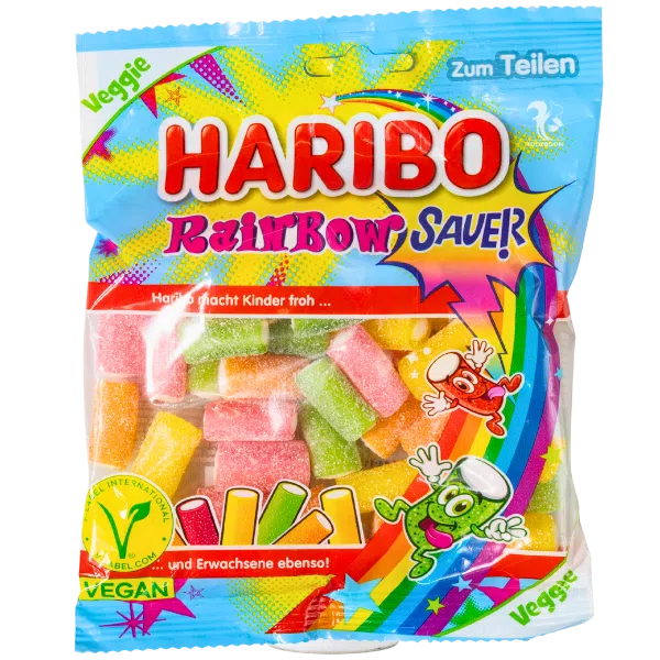 nvtymtd42l.jpeg Желейки Haribo rainbow saver 160 грам - Зображення 1