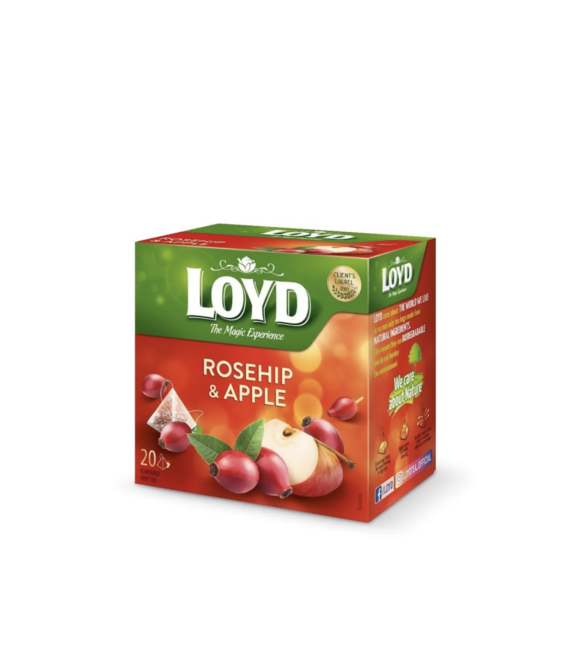 oz7qv5zoki.jpeg Чай в пакетиках Loyd шипшина-яблуко 40 г — изображение 1