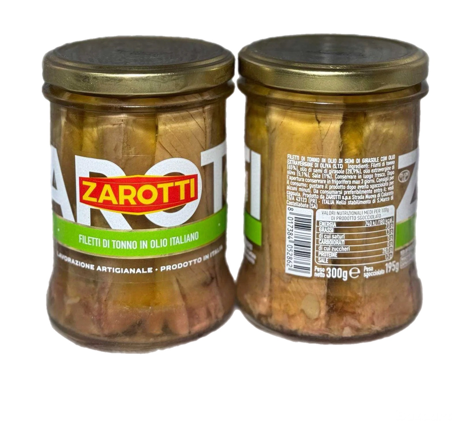p338j5w80j.jpeg Філе тунця Zarotti 300/195 г - Зображення 1