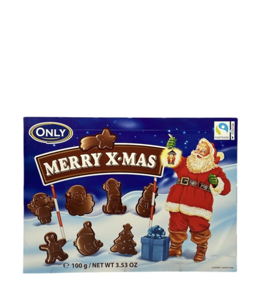 pirt0olsvp.jpeg Шоколад Only фігурки Merry X-mas 100г - Зображення 1
