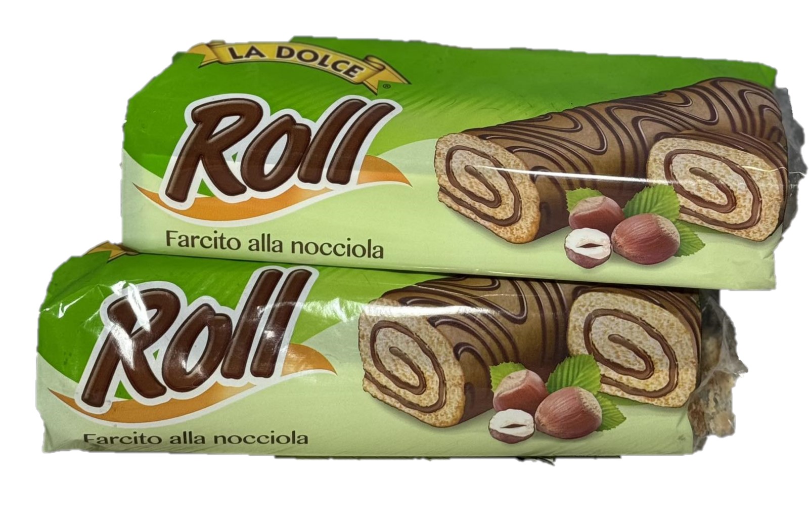 pnm595zqns.jpg Бісквітний рулет La Dolce farcito alla nocciola (шоколад і лісовий горіх) 250 г - Зображення 1