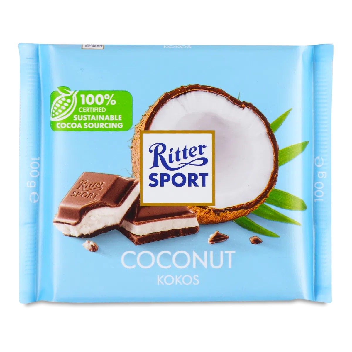 qd8tgxhelv.jpeg Шоколад Ritter Sport Coconut Кокос 100 г - Зображення 1